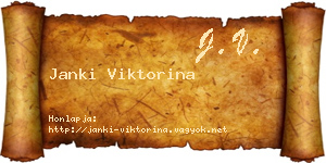 Janki Viktorina névjegykártya
